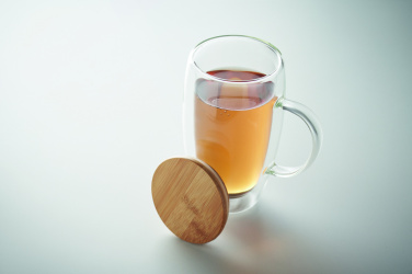 Logotrade profilreklam bild: Dubbelväggig glasmugg 450 ml