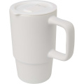 Carter 450 ml keramisk mugg med plastlock, Vit