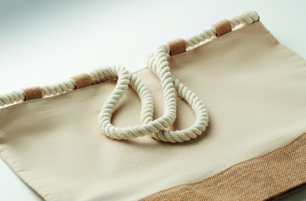 Logotrade presentreklam bild: Strandväska i canvas/jute